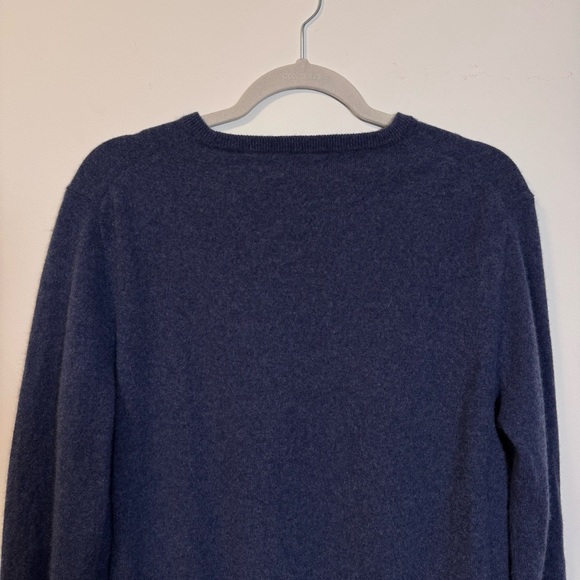 J. Crew Brushed Cashmere Crewneck Navy Sweater Size Large - Picture 7 of 7